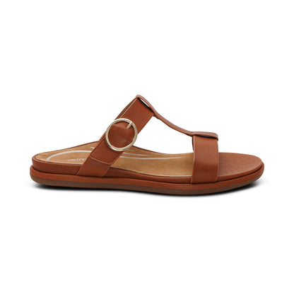 Blaire Adjustable Slide Sandal Right Angle #color_ginger
