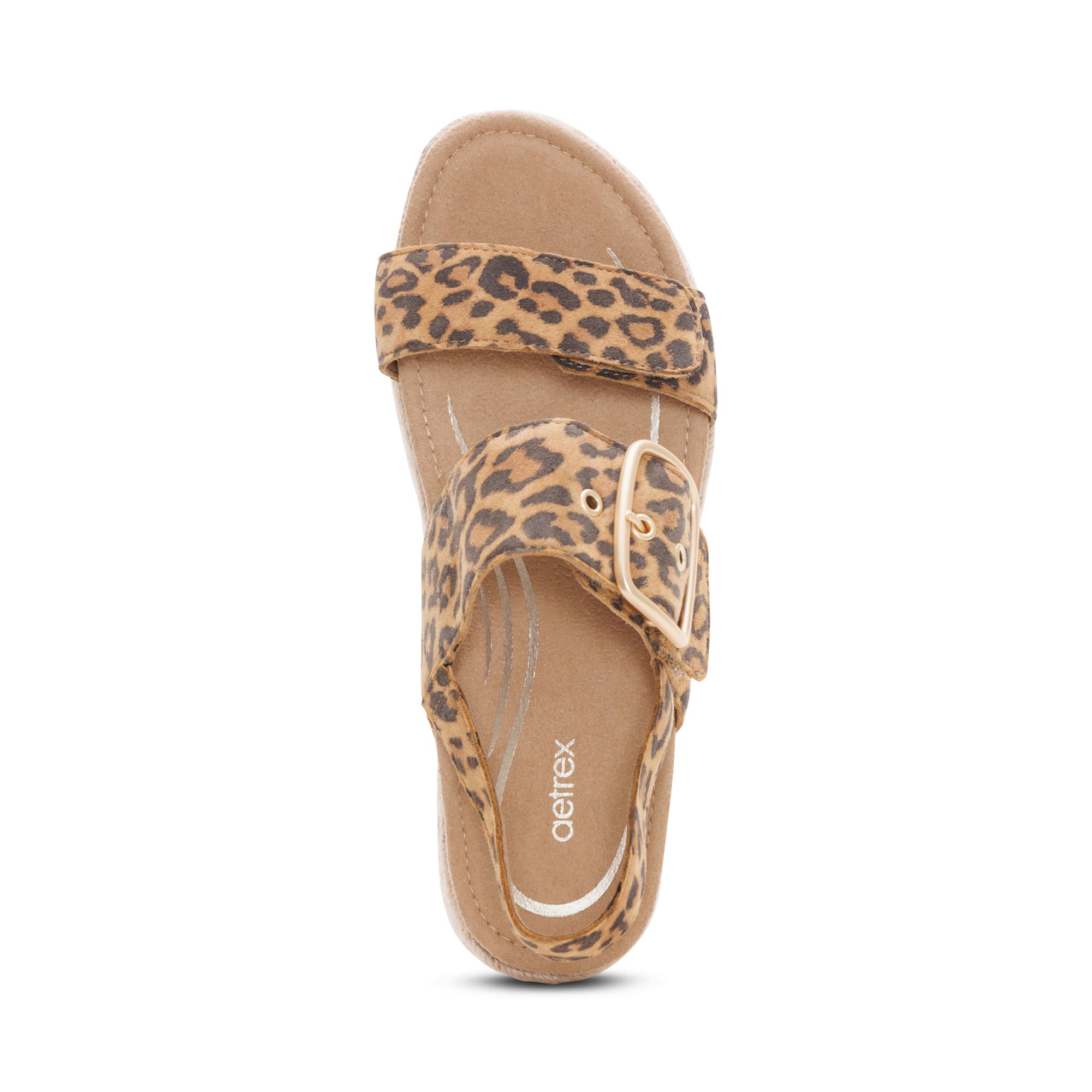Vania Arch Support Platform Sandal in Leopard Print | aetrex