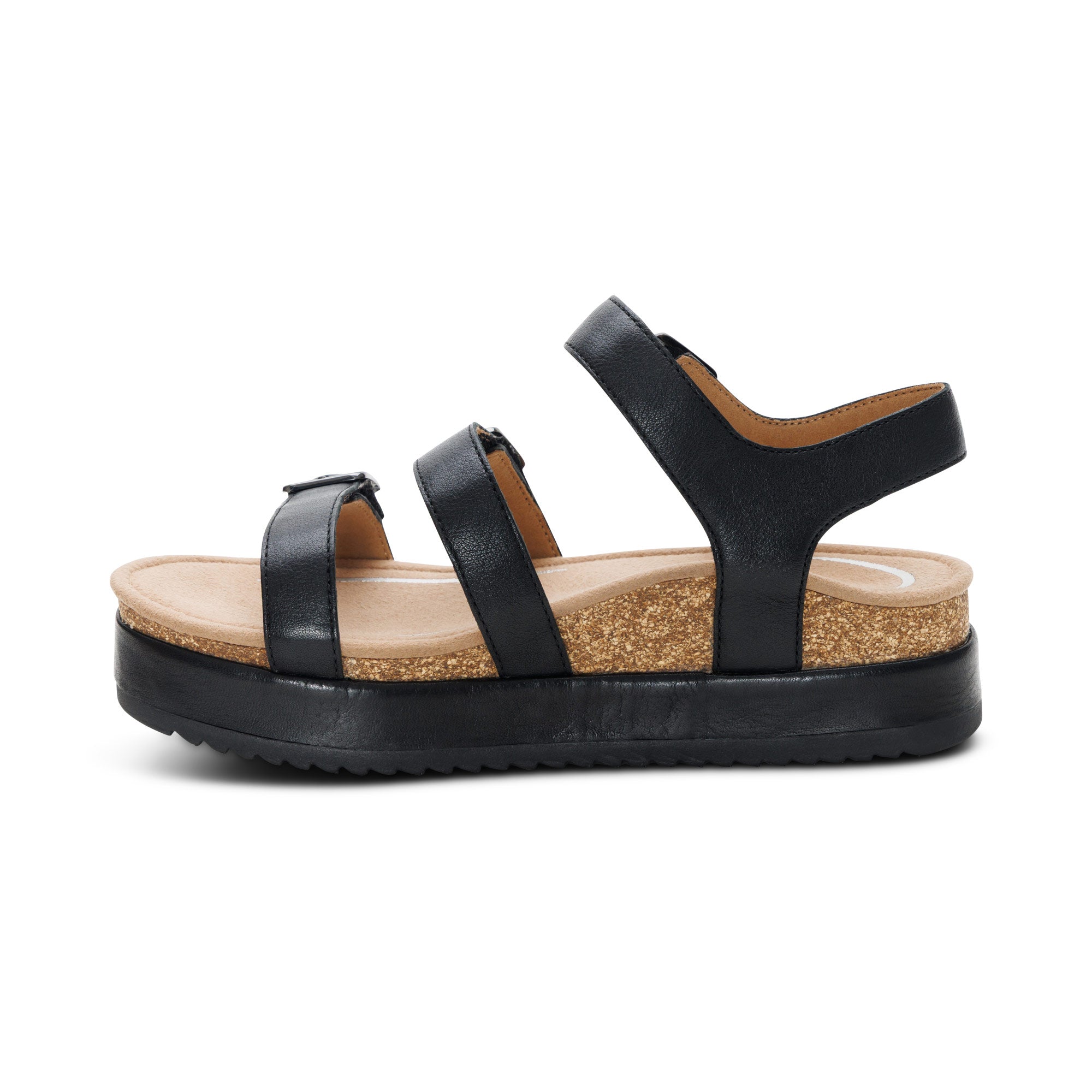Aria Arch Support Platform Sandal - Black – aetrex