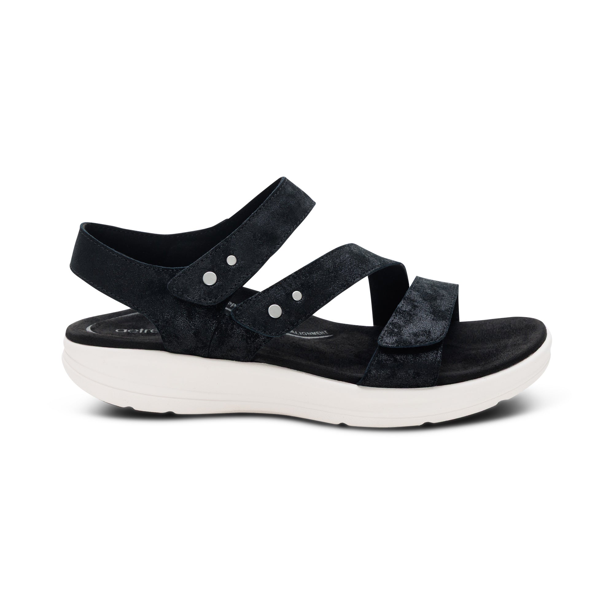 Savannah Adjustable Quarter Strap Sandal #color_black