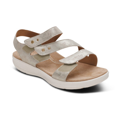 Savannah Adjustable Quarter Strap Sandal #color_champagne