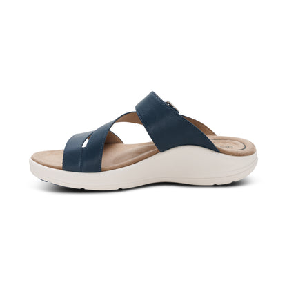 Jenny Adjustable Slide Sandal #color_navy