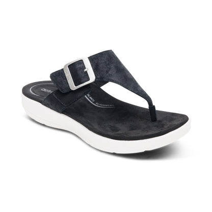 Donna Adjustable Thong Sandal #color_black