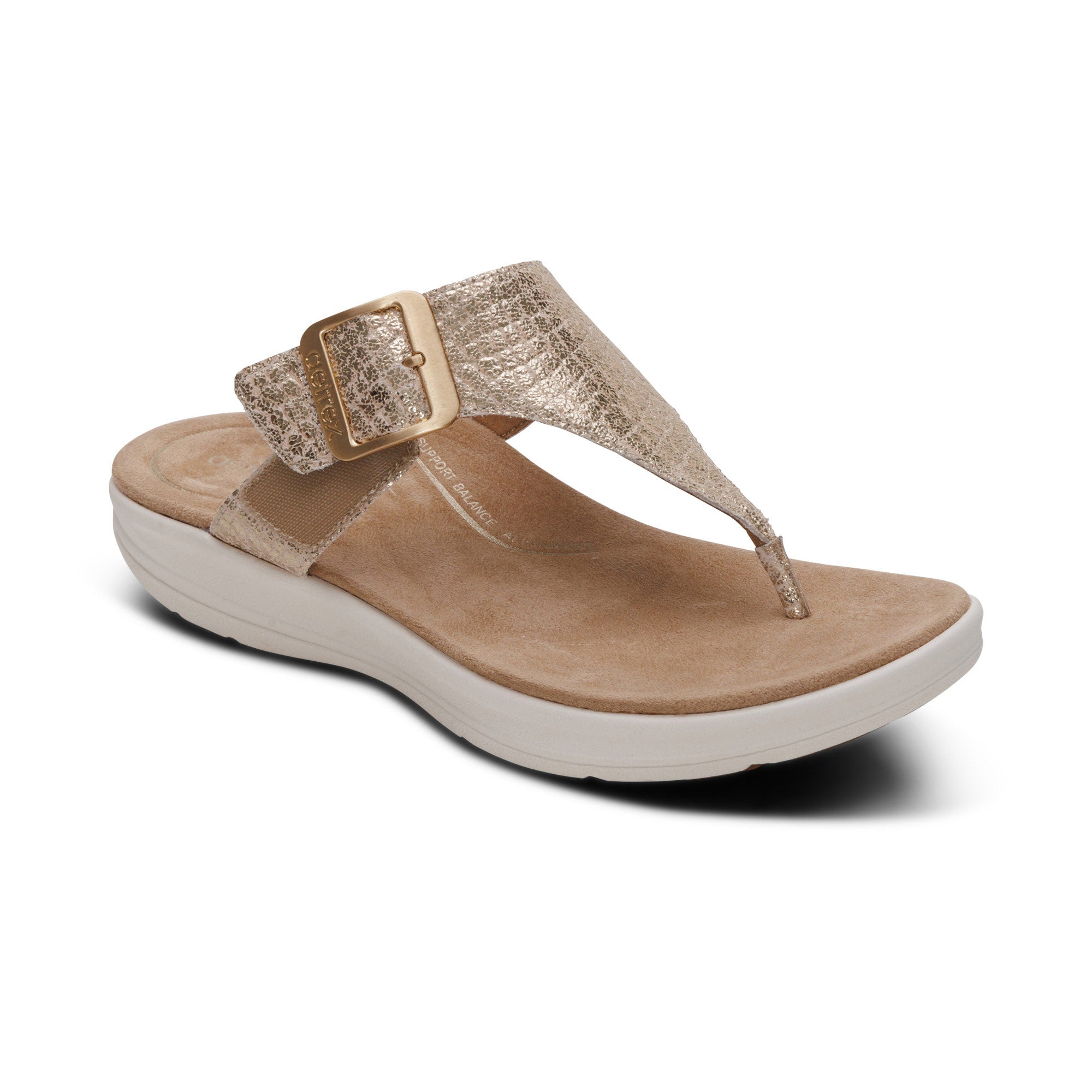 Donna Adjustable Thong Sandal #color_champagne