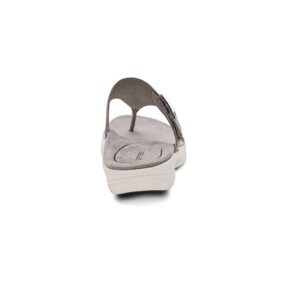Donna Adjustable Thong Sandal Rear Angle #color_pewter metallic