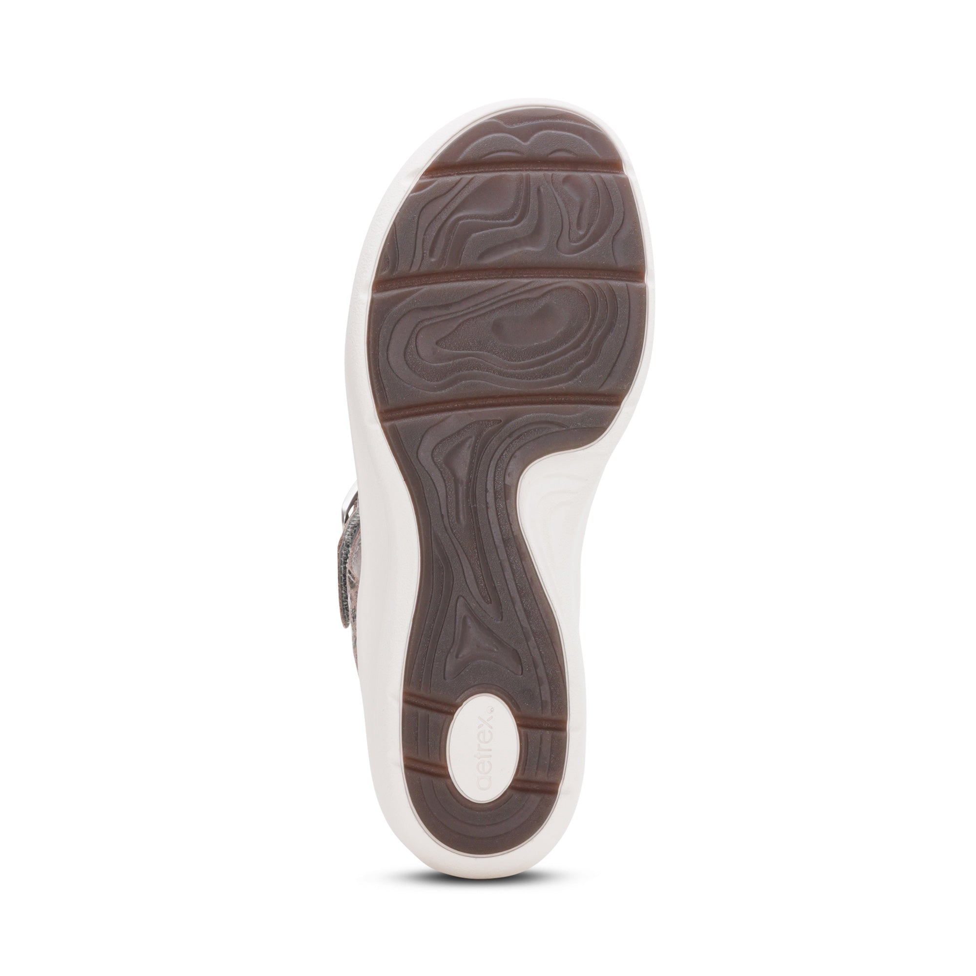Donna Adjustable Thong Sandal Bottom Angle #color_pewter metallic