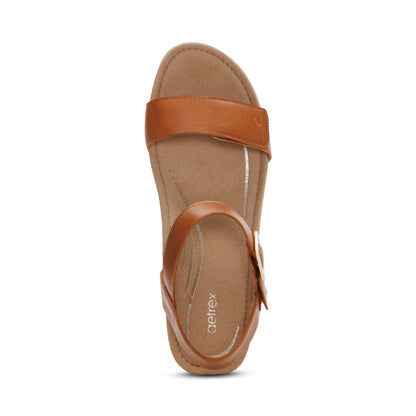 Sydney Quarter Strap Espadrille Wedge #color_cognac