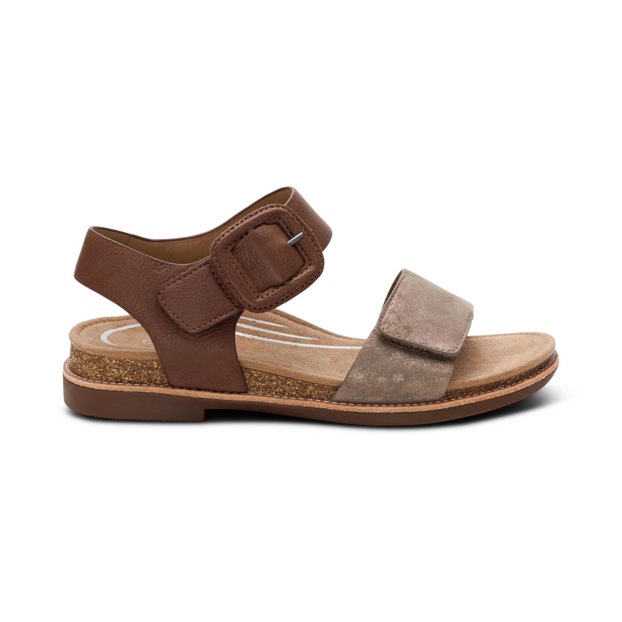 Claire Quarter Strap Sandal - Taupe Multi – aetrex