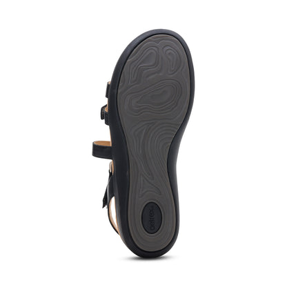 Hadley Adjustable Quarter Strap Sandal #color_black