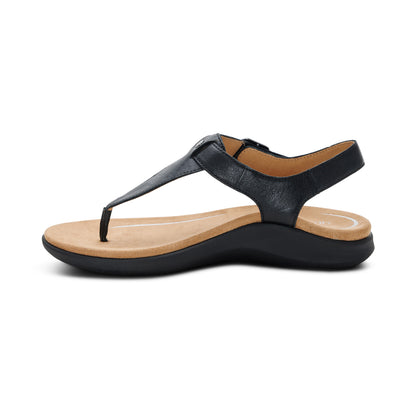 Tracey Adjustable Thong Sandal #color_black