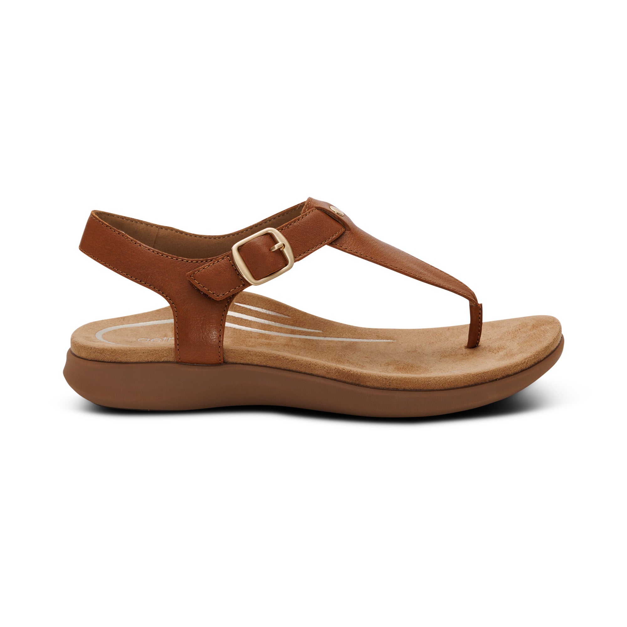 Tracey Adjustable Thong Sandal - Cognac – aetrex