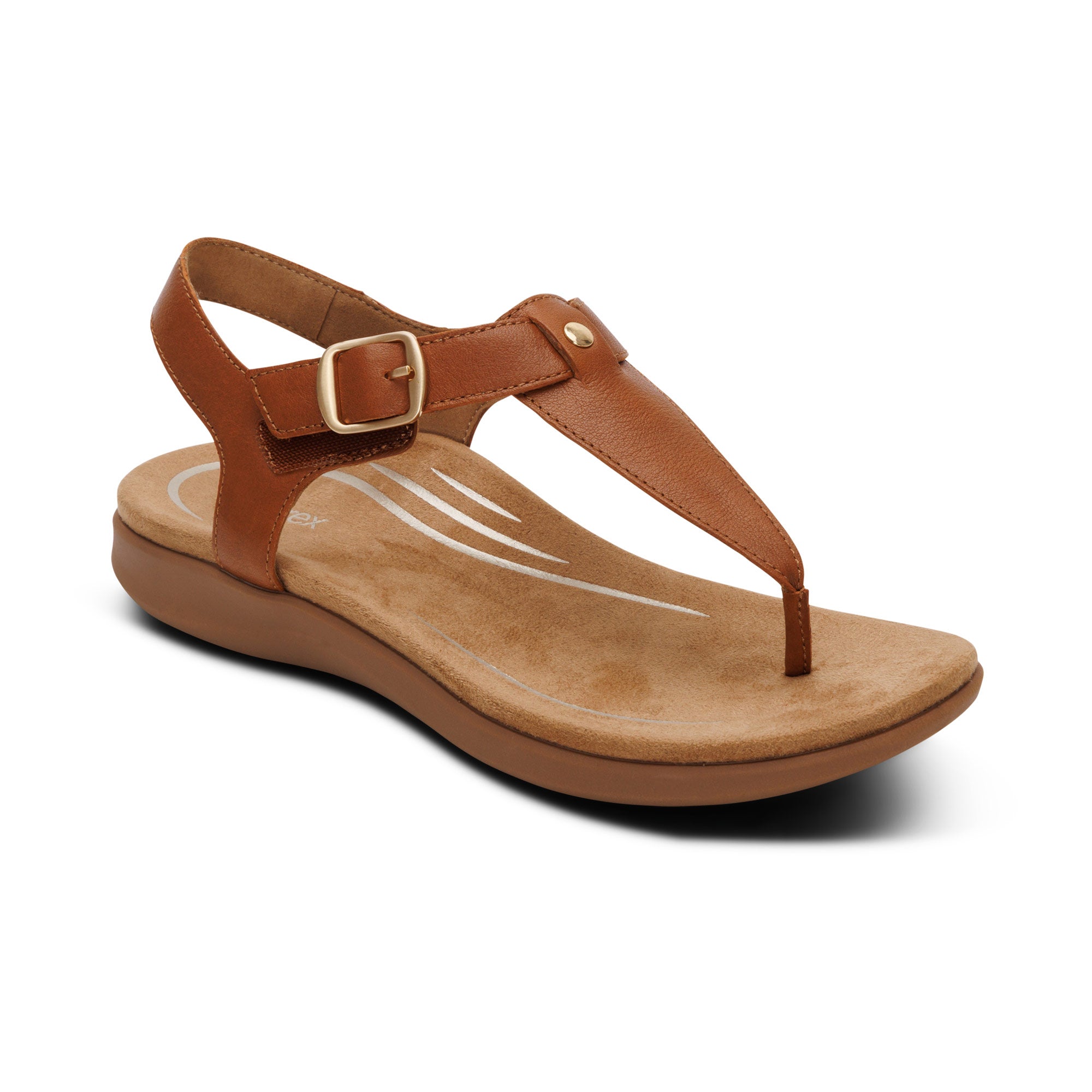 Tracey Adjustable Thong Sandal - Cognac – aetrex