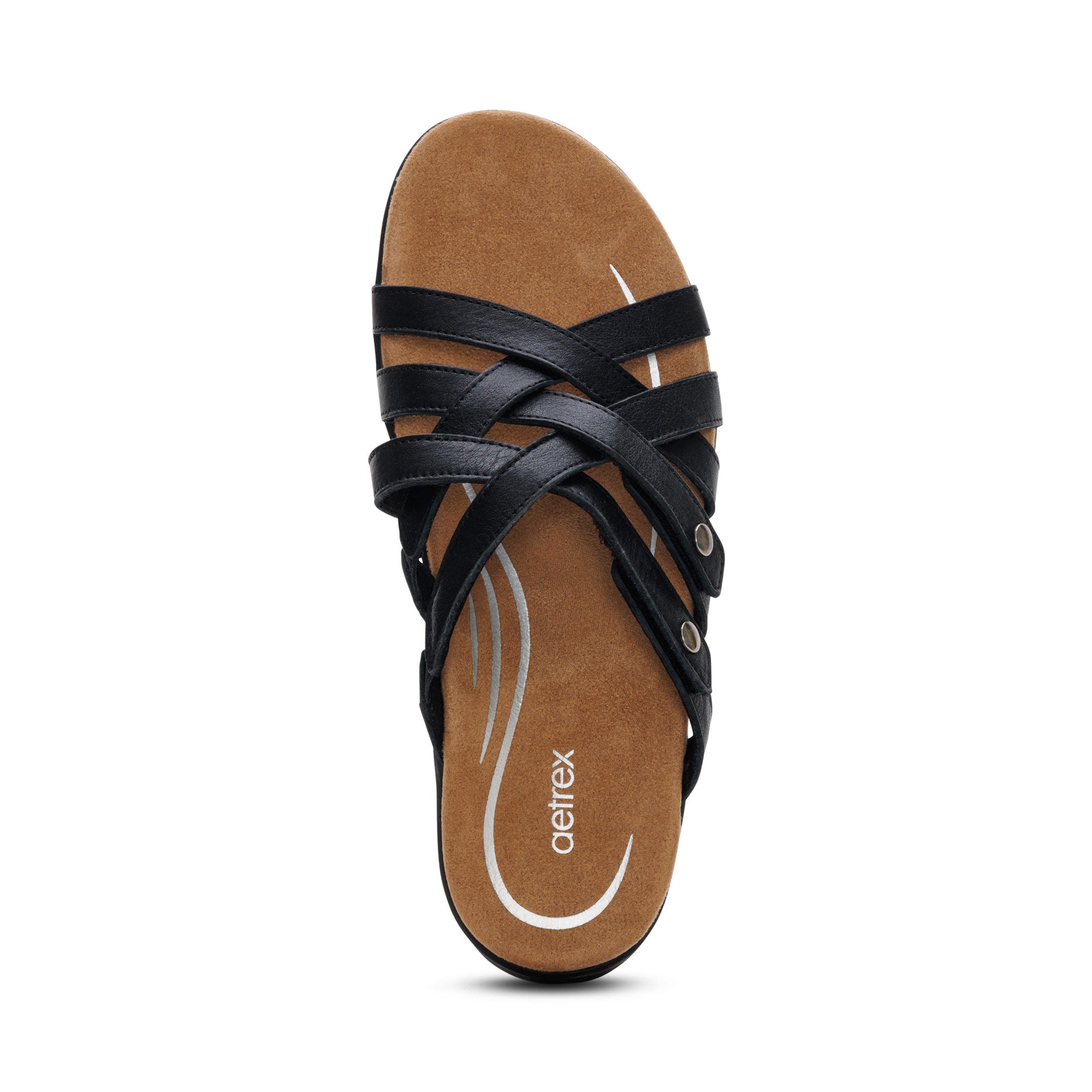 Kasey Adjustable Slide Sandal - Black – aetrex