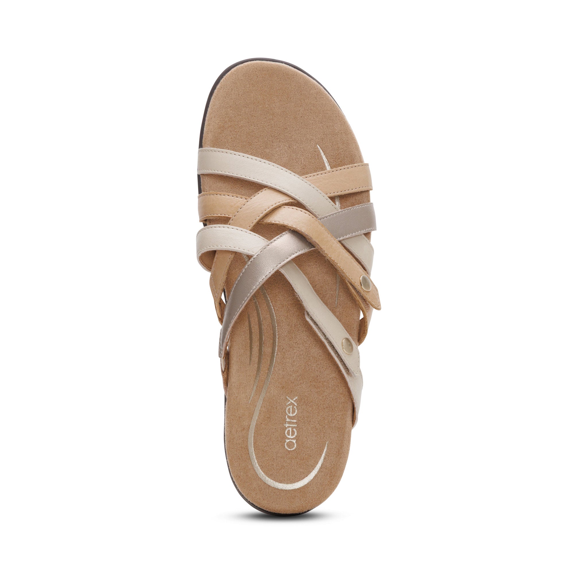 Kasey Adjustable Slide Sandal - Off White – aetrex