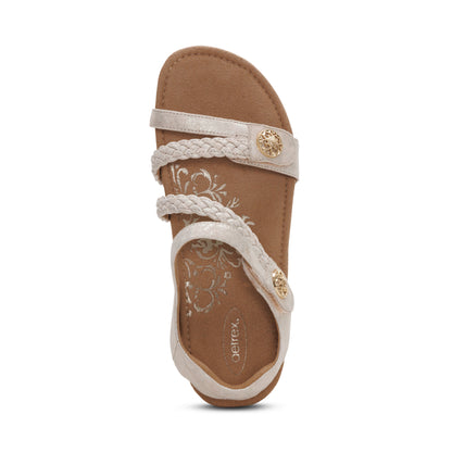 Jillian Braided Quarter Strap Sandal #color_champagne