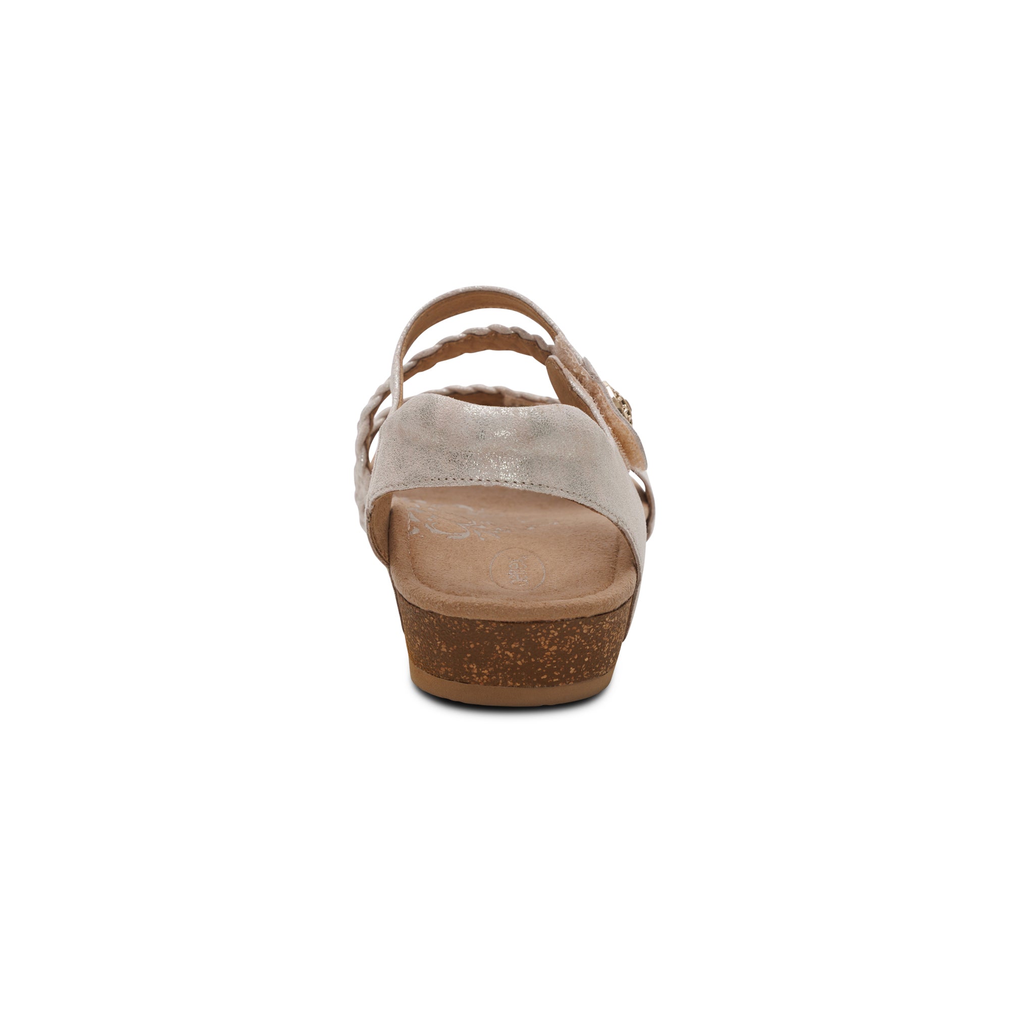 Jillian Braided Quarter Strap Sandal - Champagne – aetrex