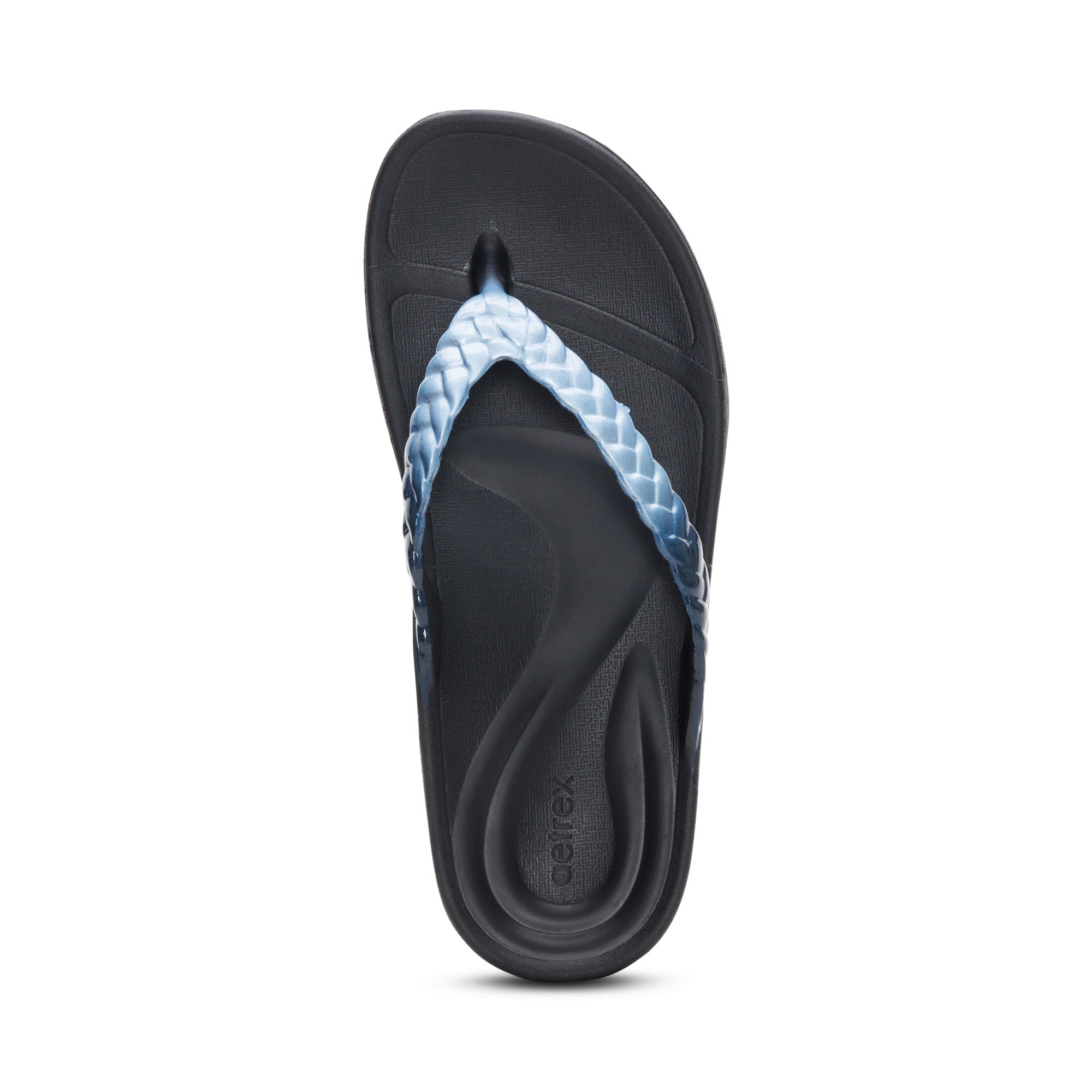 Vicki Braided Thong Sandal #color_blue ombre gloss