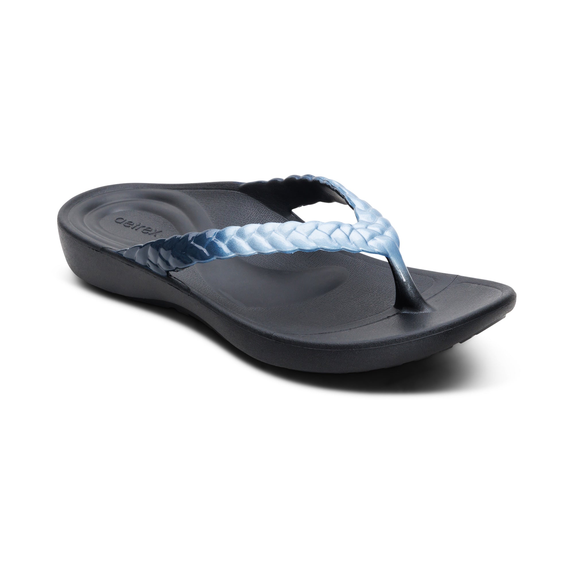 Vicki Braided Thong Sandal #color_blue ombre gloss
