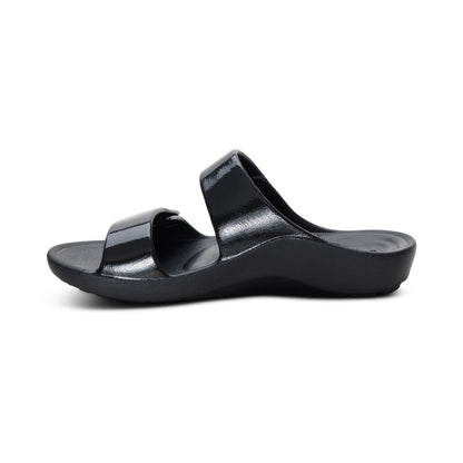 Kaia Two Band Slide #color_black gloss