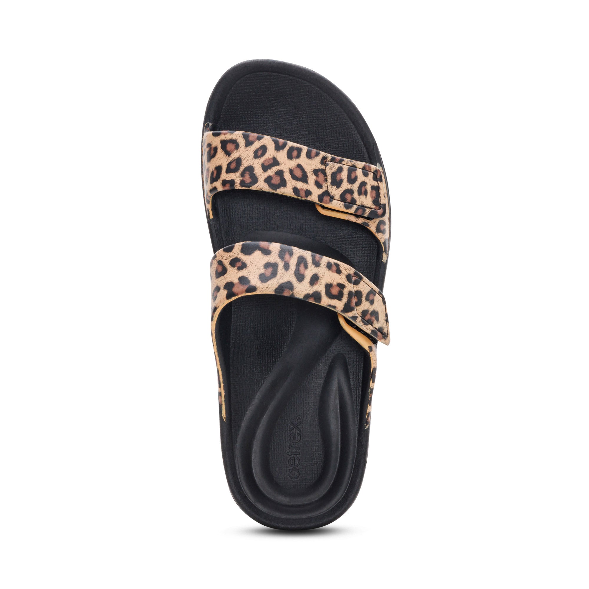 Kaia Two Band Slide Top Angle #color_leopard