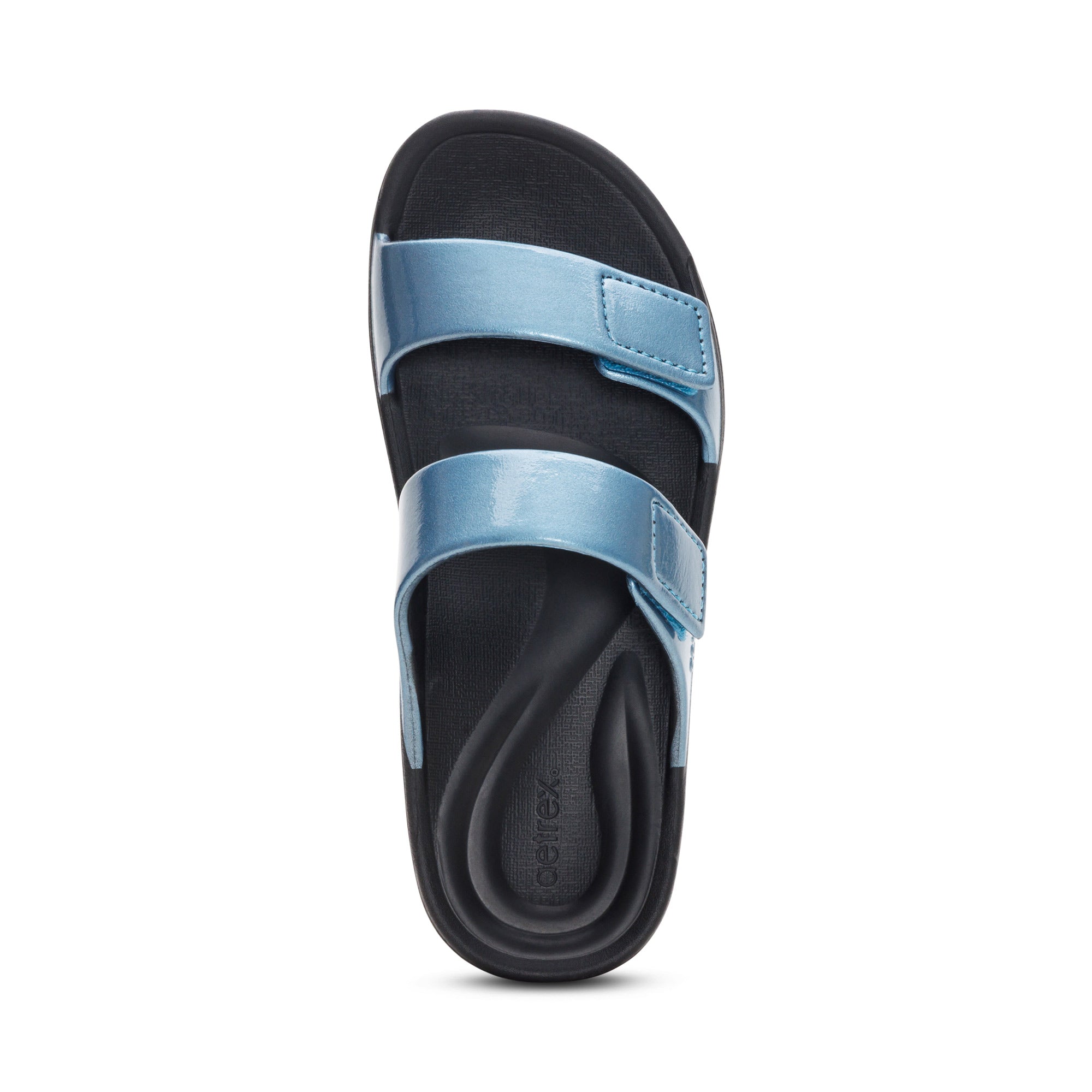 Kaia Two Band Slide Top Angle #color_blue pearlized