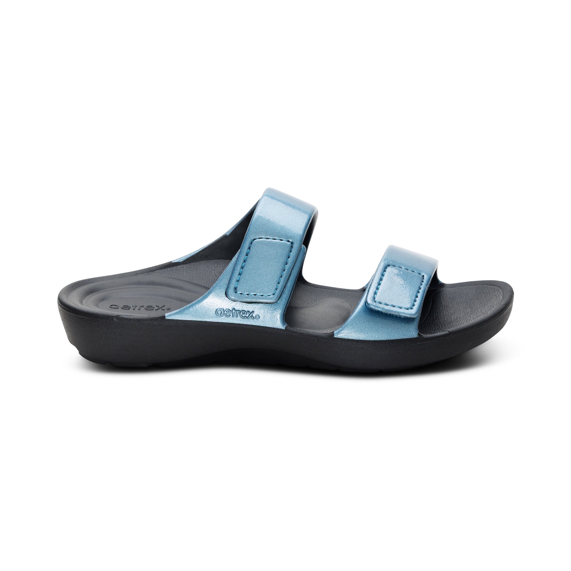 Kaia Two Band Slide #color_blue pearlized