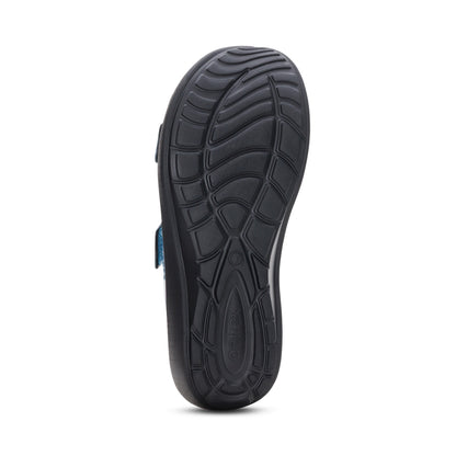Kaia Two Band Slide #color_blue pearlized