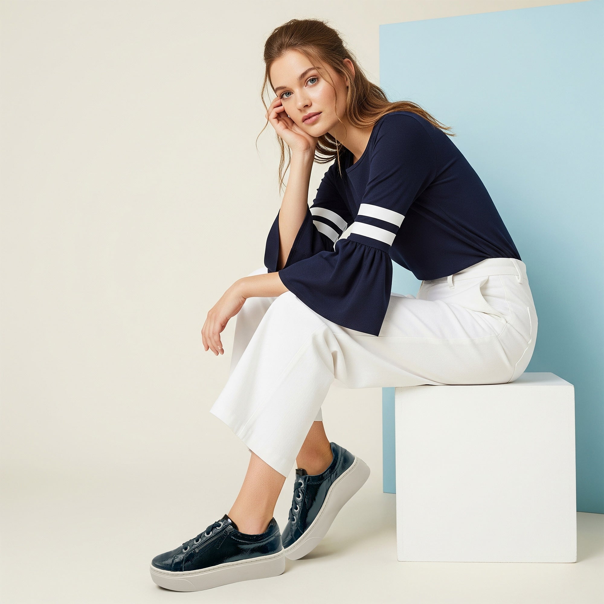 Aubrey Arch Support Platform Sneaker #color_black patent