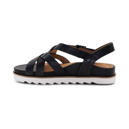 Carmen Cross Band Adjustable Sandal #color_black