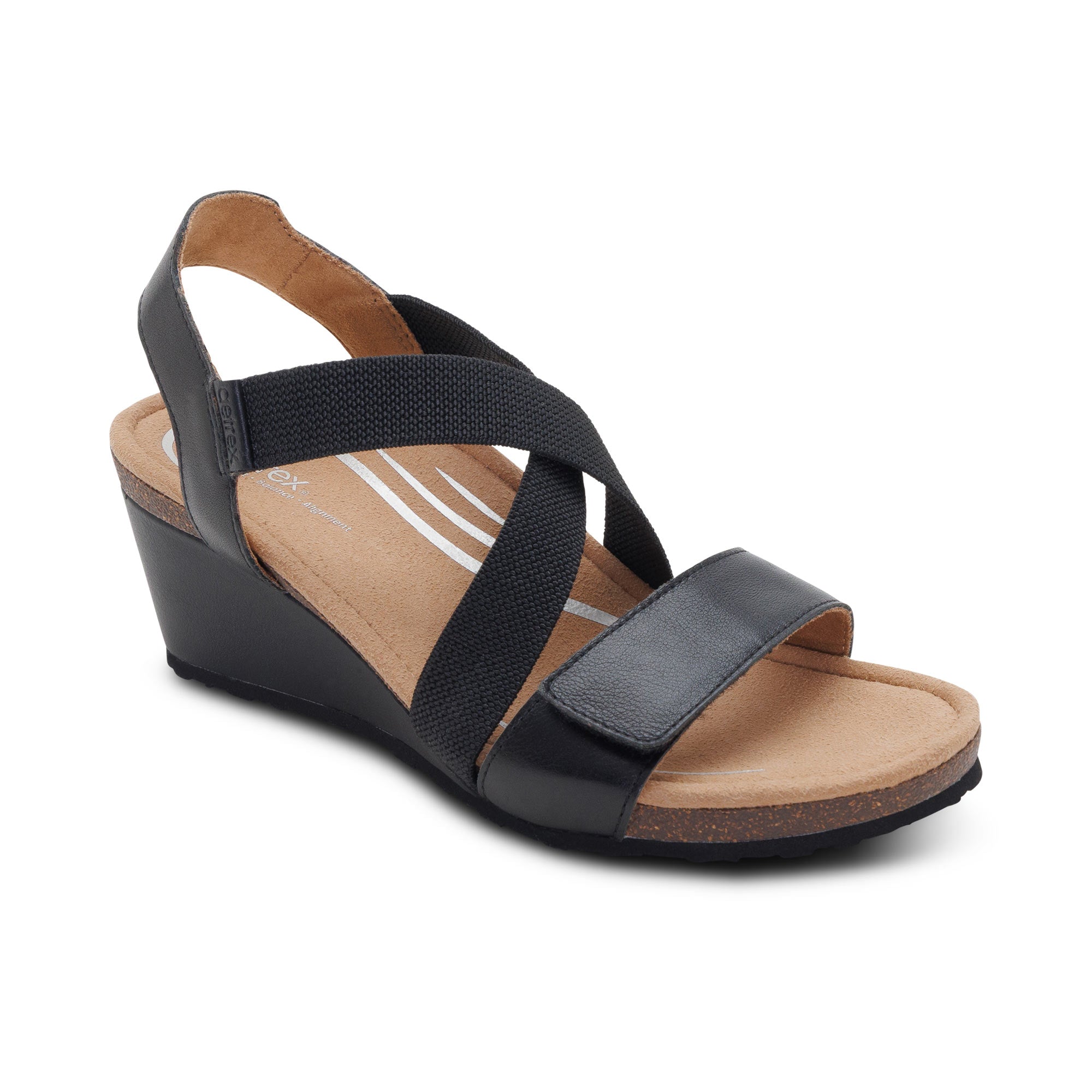 Kathy Platform Wedge - Black – aetrex