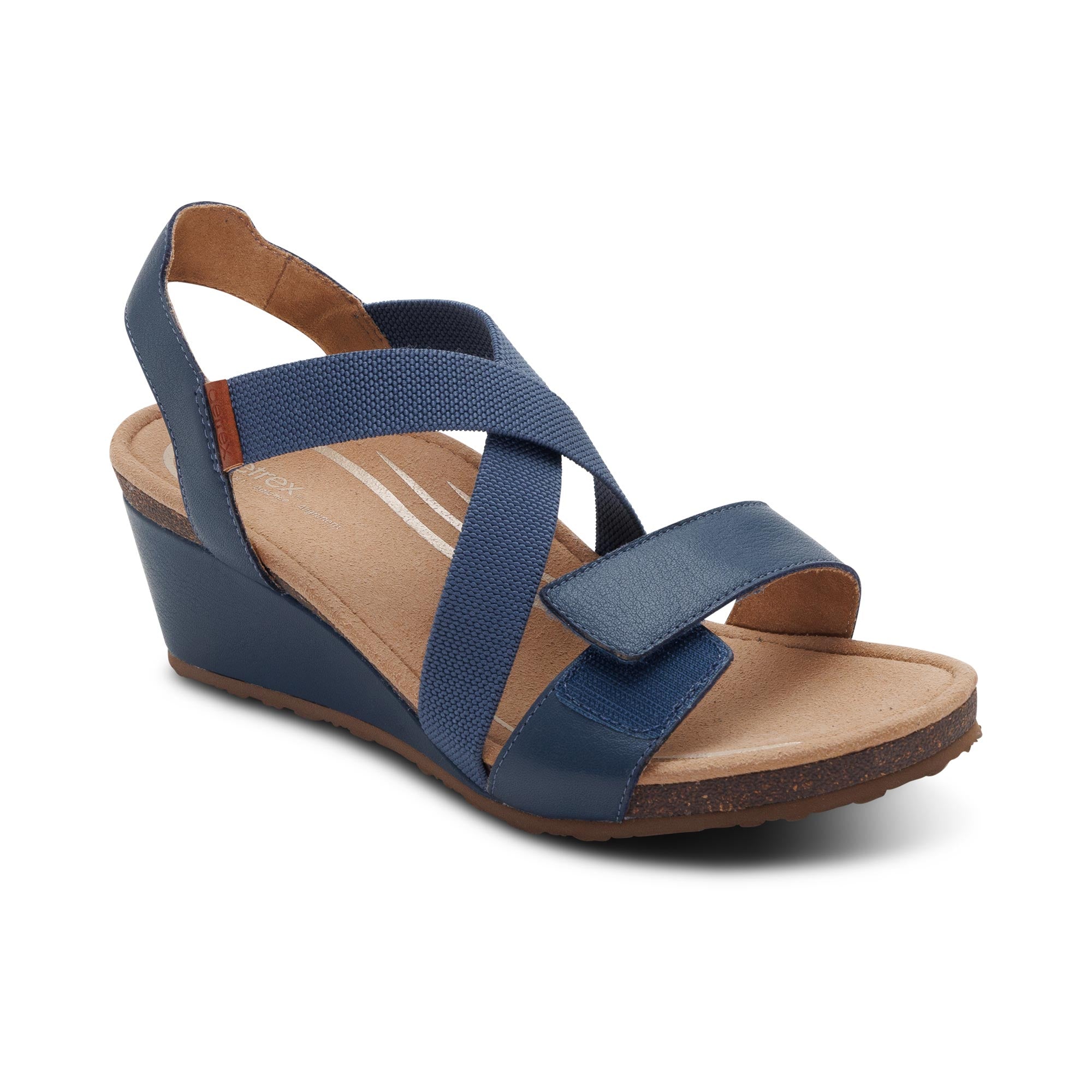 Kathy Platform Wedge - Navy – aetrex