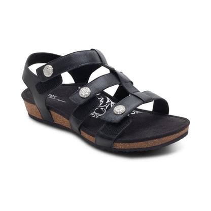 Veronica Arch Support Sandal #color_black