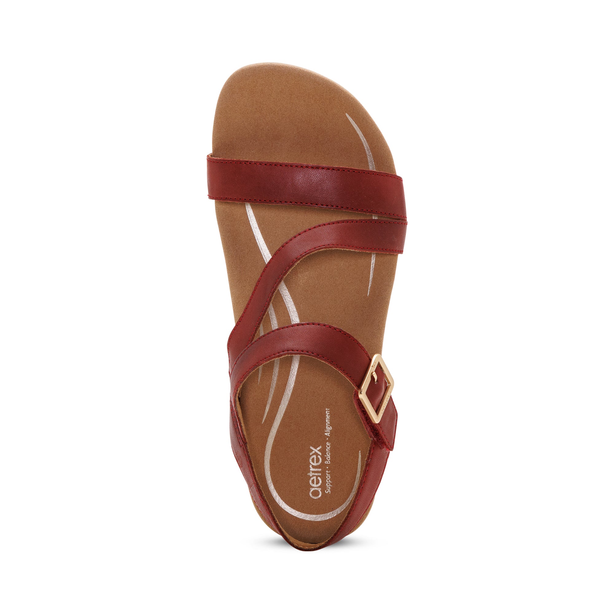 Susie Arch Support Sandal Top Angle #color_red