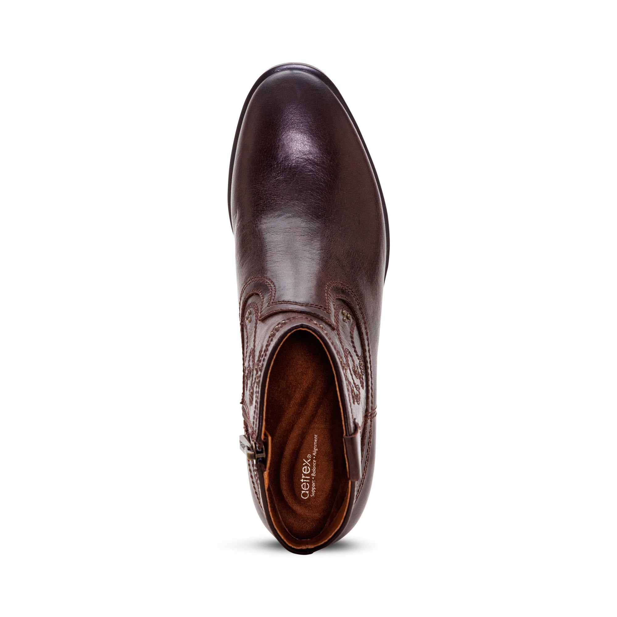 Reagan Ankle Boot top Angle #color_dark brown