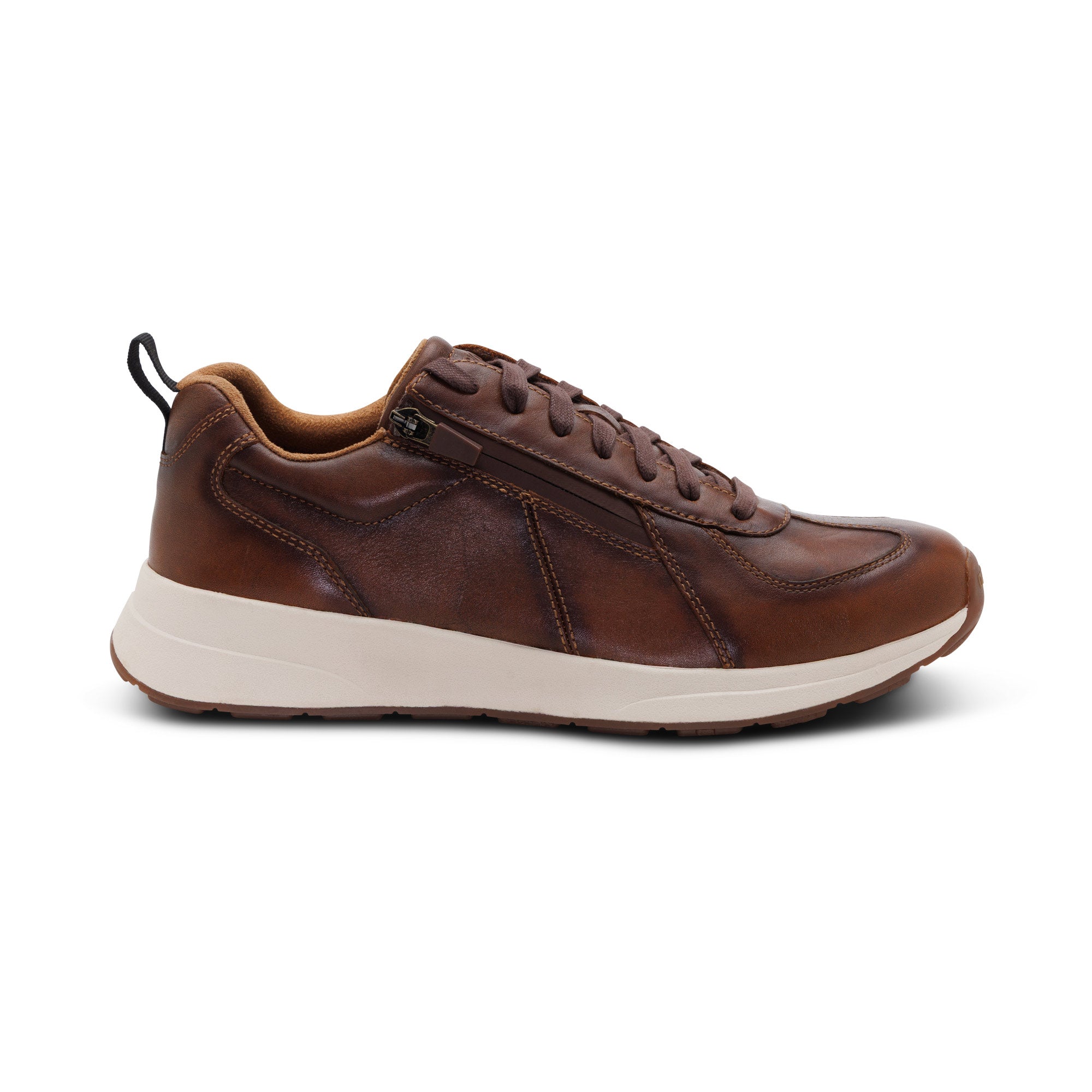 Miles Arch Support Sneaker right Angle #color_cognac