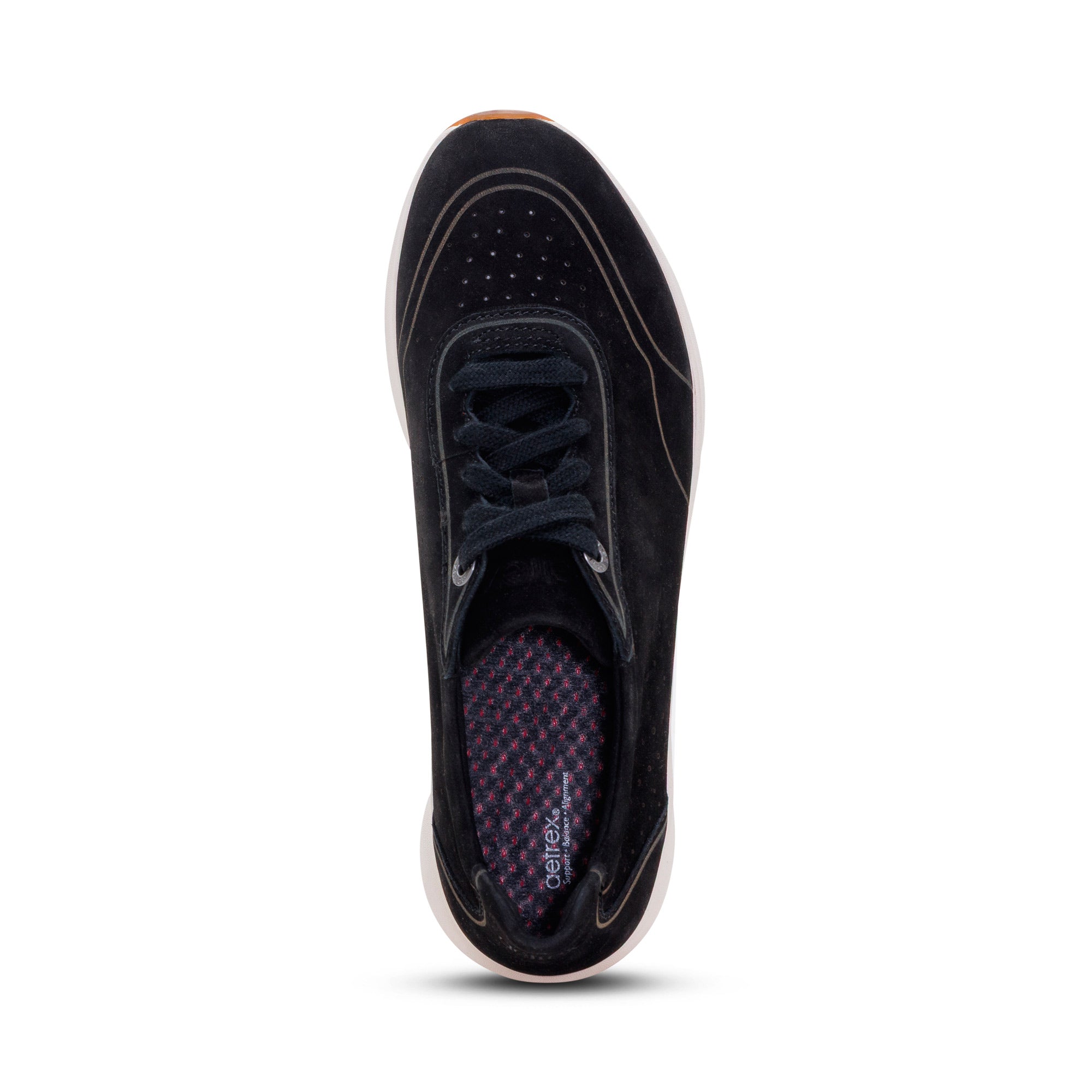 Serena Arch Support Sneaker top Angle #color_black