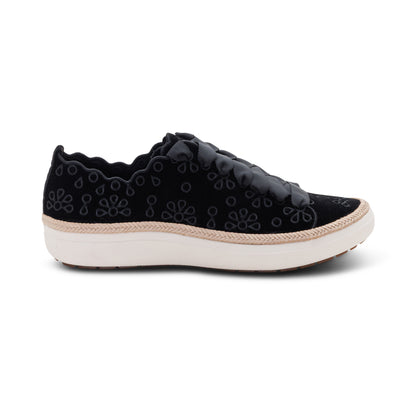 Charlotte Lace-Up Sneaker right Angle #color_black velvet