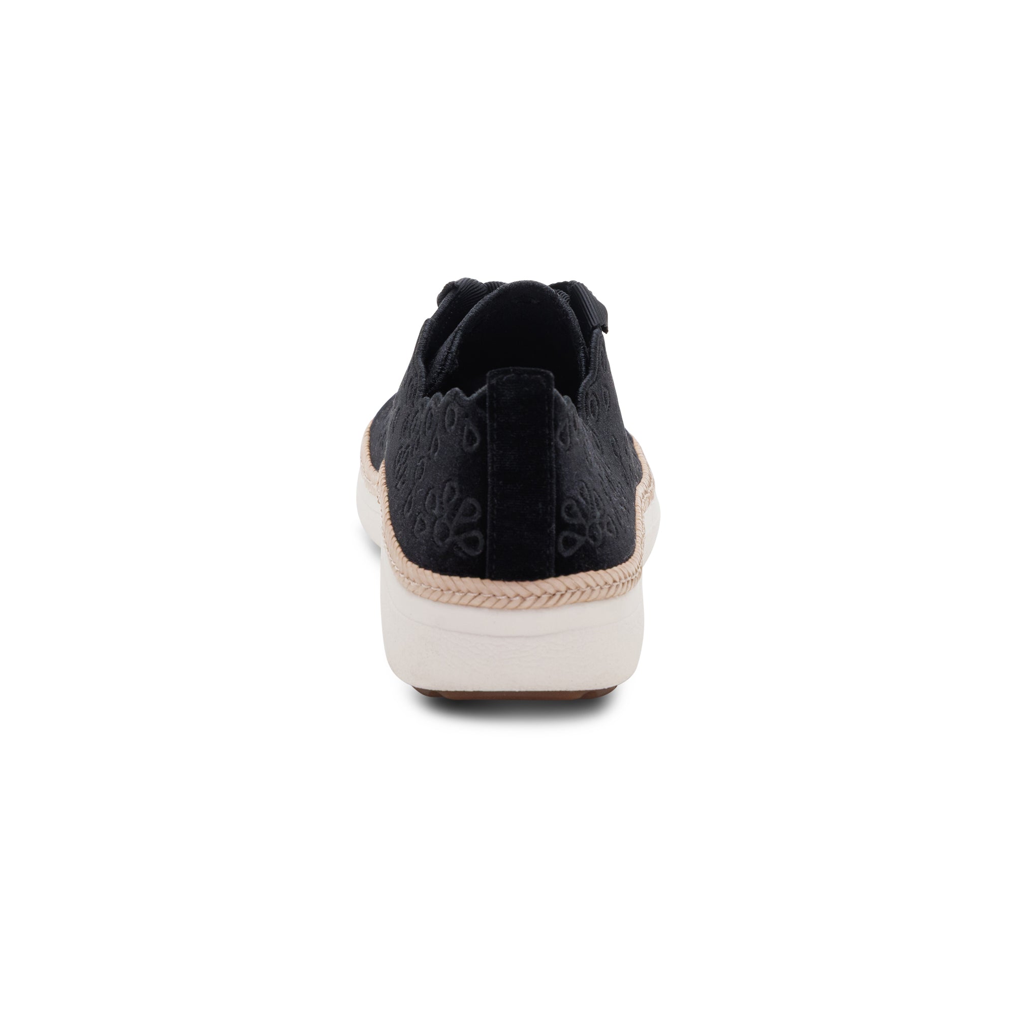 Charlotte Lace-Up Sneaker rear Angle #color_black velvet