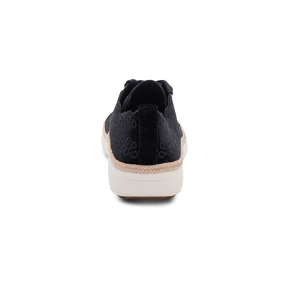 Charlotte Lace-Up Sneaker rear Angle #color_black velvet