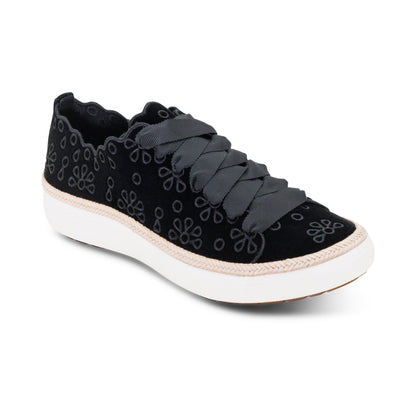 Charlotte Lace-Up Sneaker catalog Angle #color_black velvet