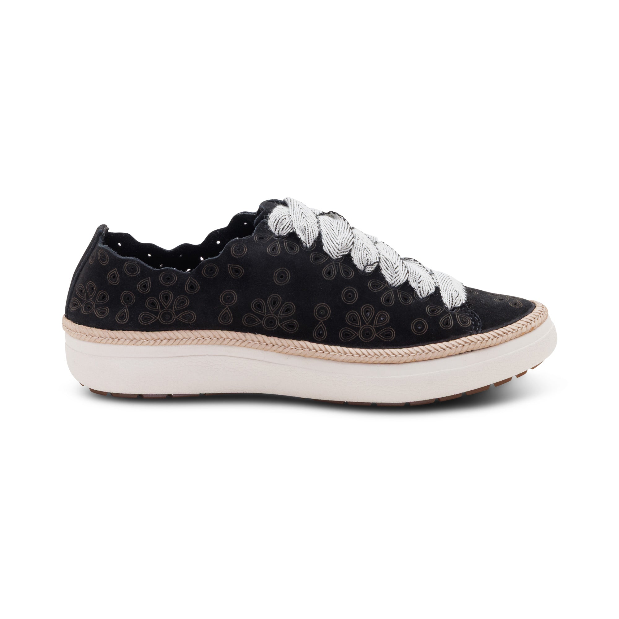 Charlotte Lace-Up Sneaker right Angle #color_black nubuck
