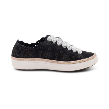 Charlotte Lace-Up Sneaker right Angle #color_black nubuck
