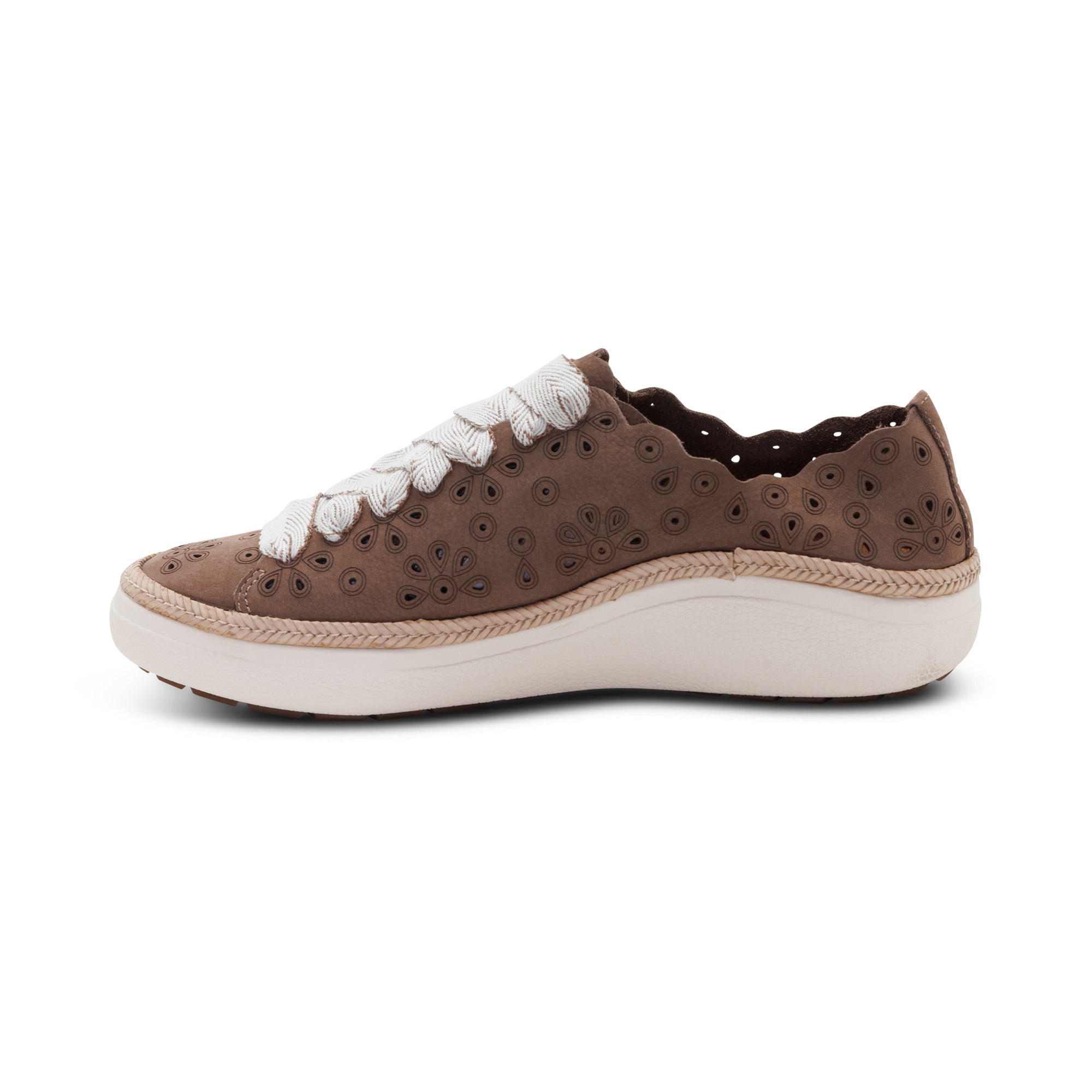 Charlotte Lace-Up Sneaker left Angle #color_taupe nubuck