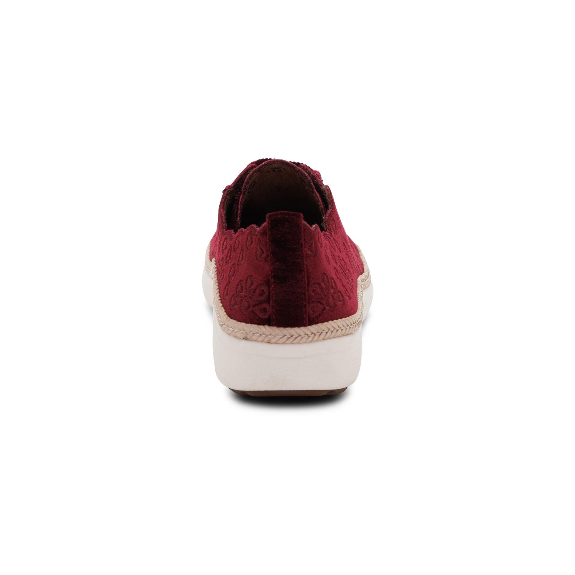 Charlotte Lace-Up Sneaker rear Angle #color_burgundy velvet