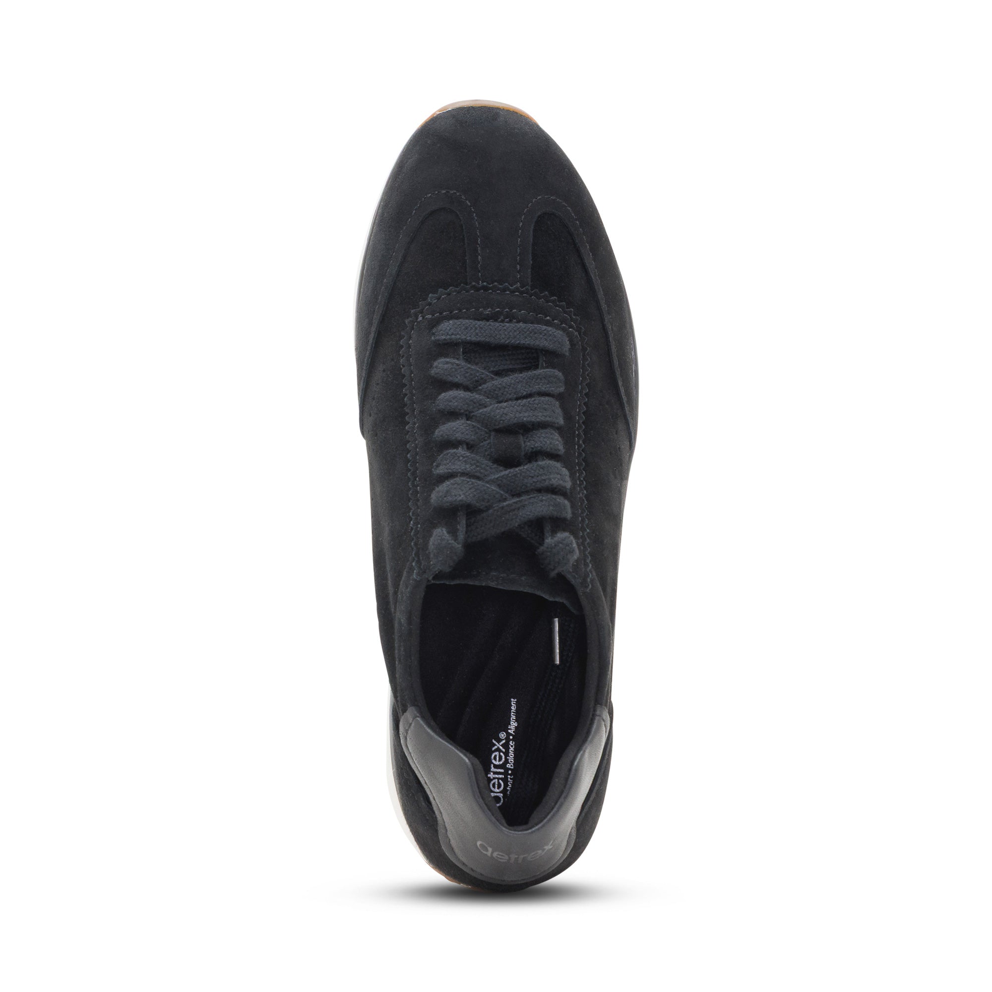 Athena Arch Support Sneaker top Angle #color_black