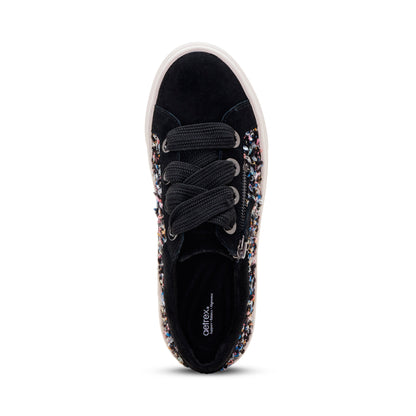 Aubrey Arch Support Platform Sneaker top Angle #color_black knit