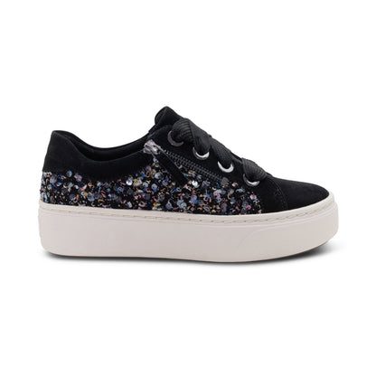 Aubrey Arch Support Platform Sneaker right Angle #color_black knit