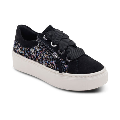 Aubrey Arch Support Platform Sneaker extra Angle #color_black knit