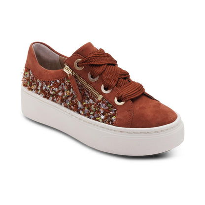 Aubrey Arch Support Platform Sneaker catalog Angle #color_russet knit