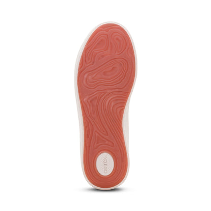 Aubrey Arch Support Platform Sneaker bottom Angle #color_burgundy velvet